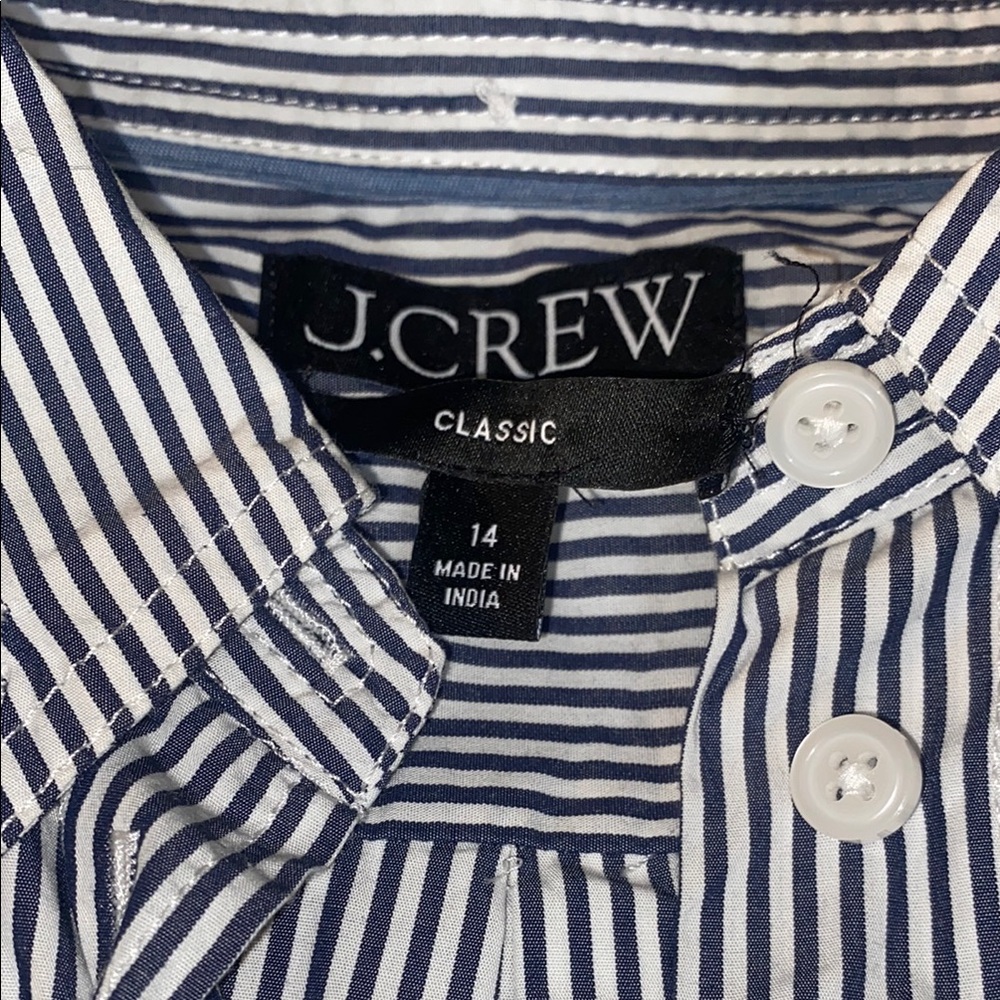 J. Crew Men's Blue Striped Shirt